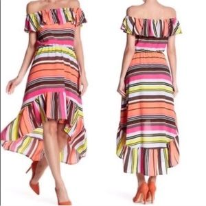 High-Low Off Shoulder Summer Dress